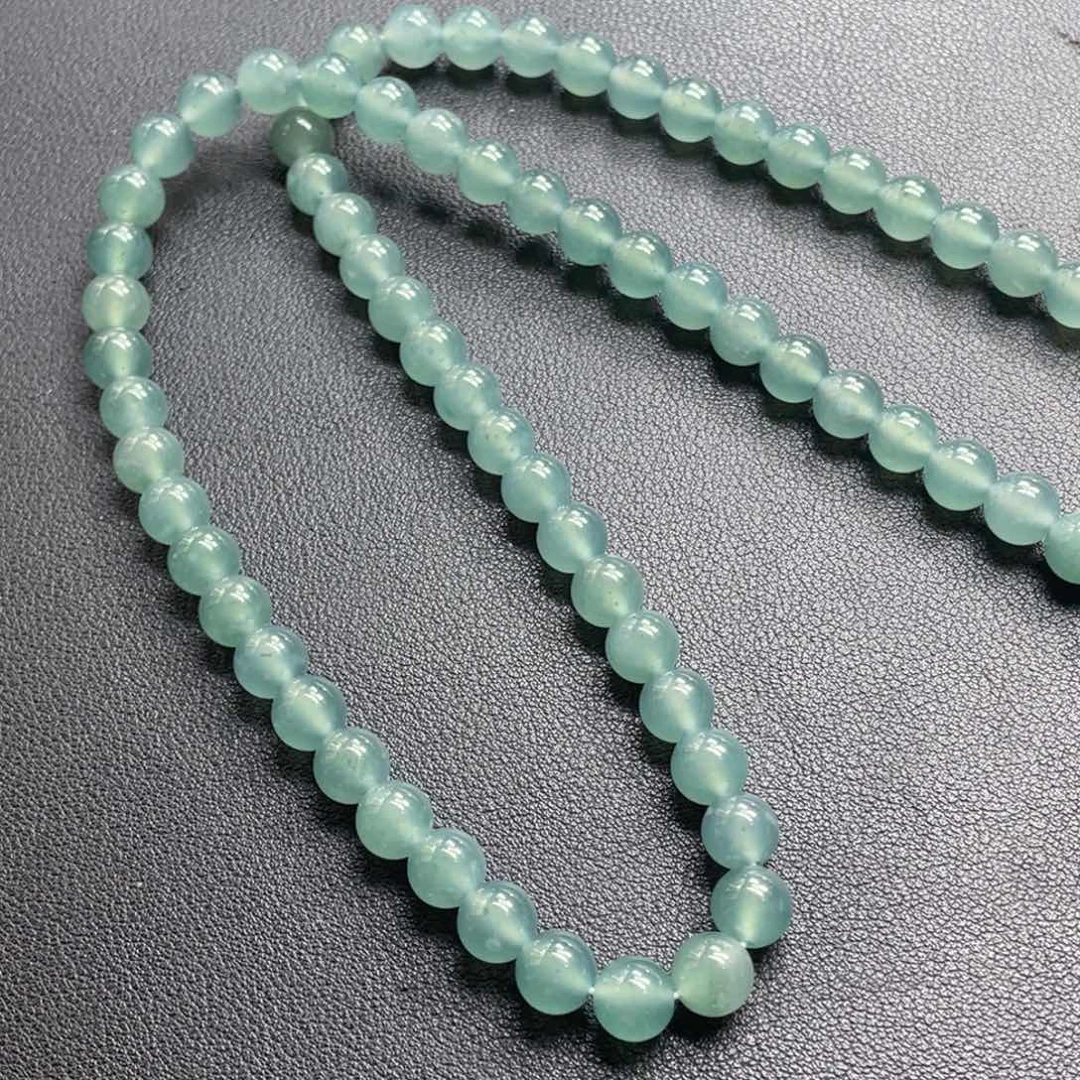 翡翠未镶嵌颈饰卡8左右珠链