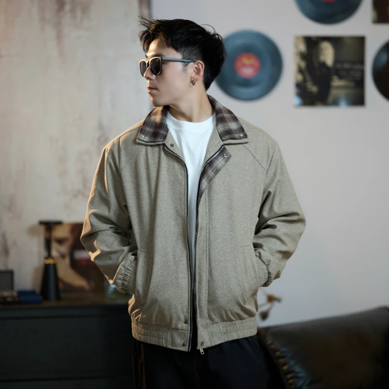翻领抗皱厚夹克秋冬夹克春季青春流行秋季外套男士