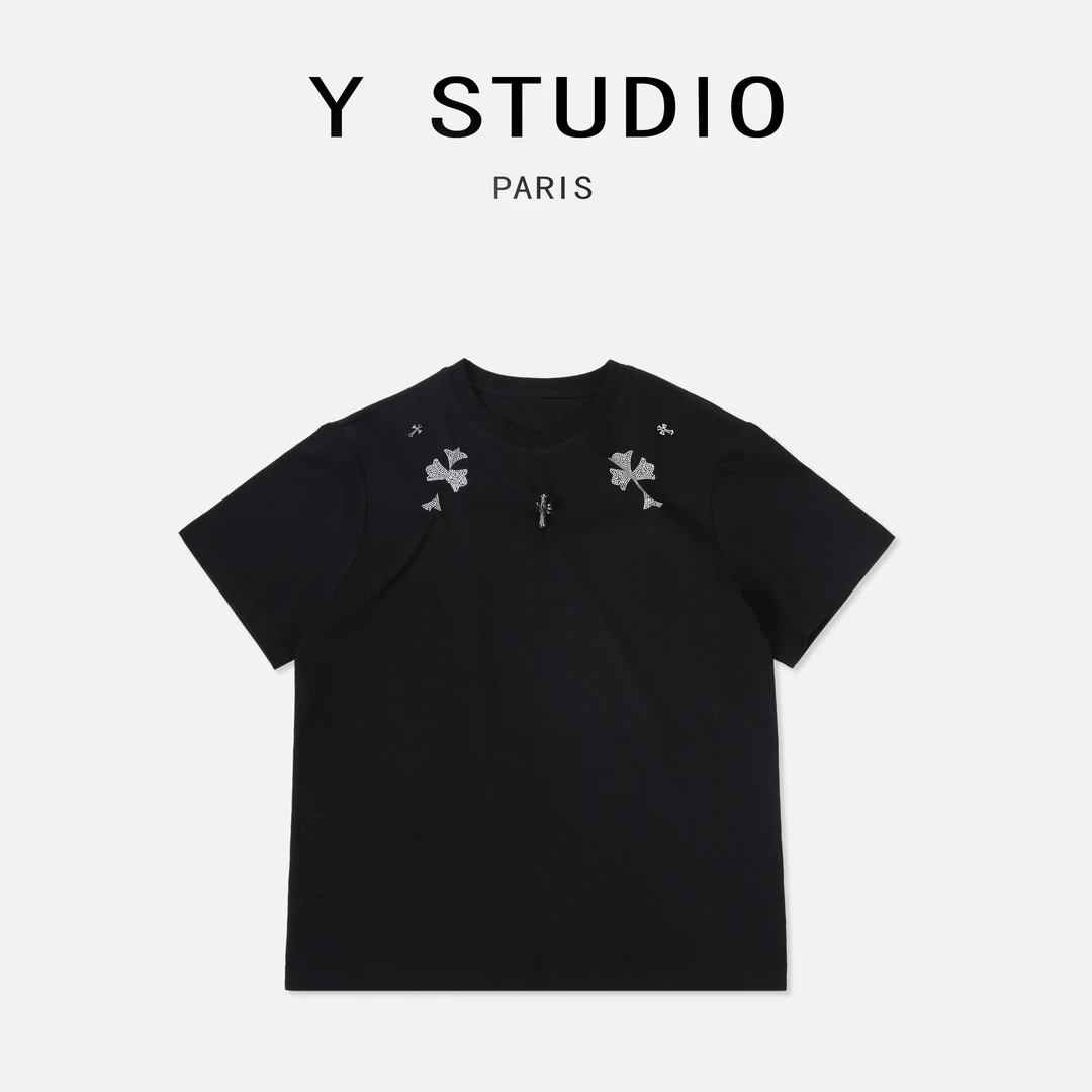 【大妮专属】（永恒钻石）2025气质高街百搭时尚短袖T恤重工设计款