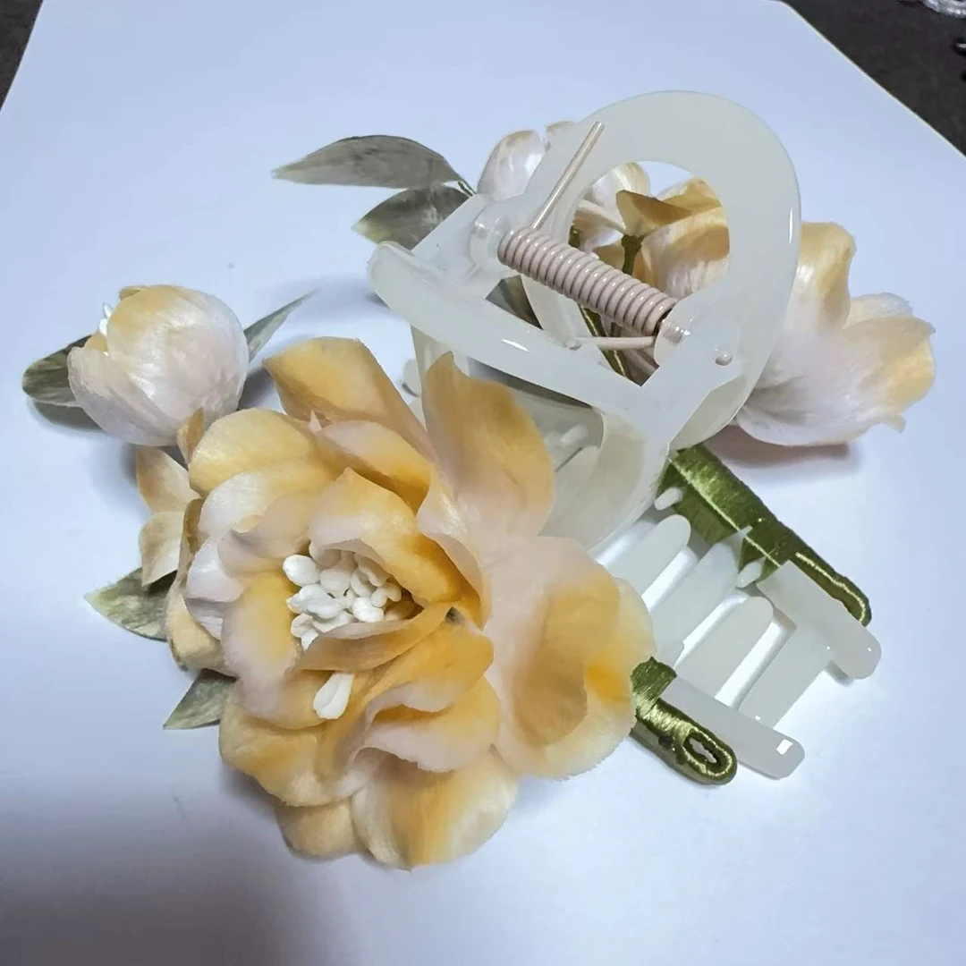 【牡丹抓夹】手工抓夹发饰抓夹