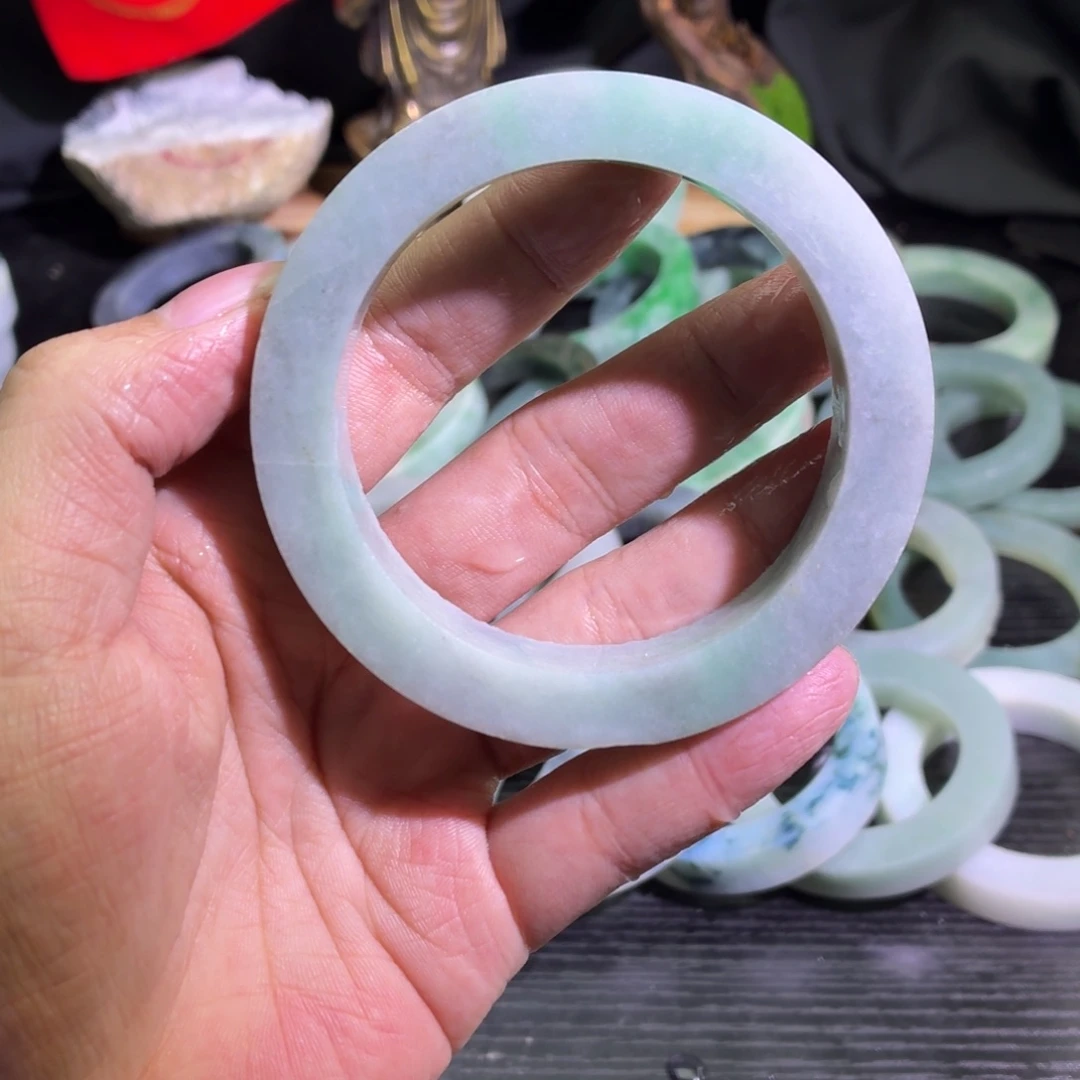 定制翡翠未镶嵌天然翡翠A货毛胚手镯定制