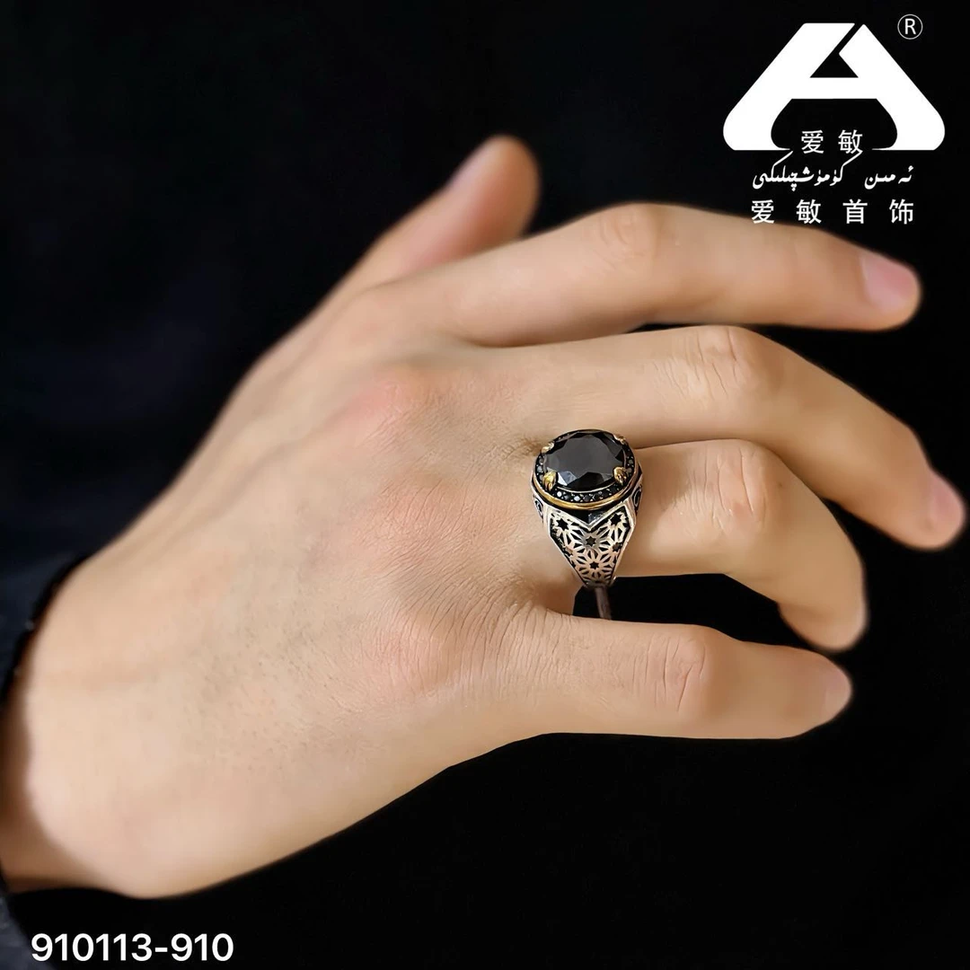 足银仿珍珠戒指 爱敏首饰戒指910113