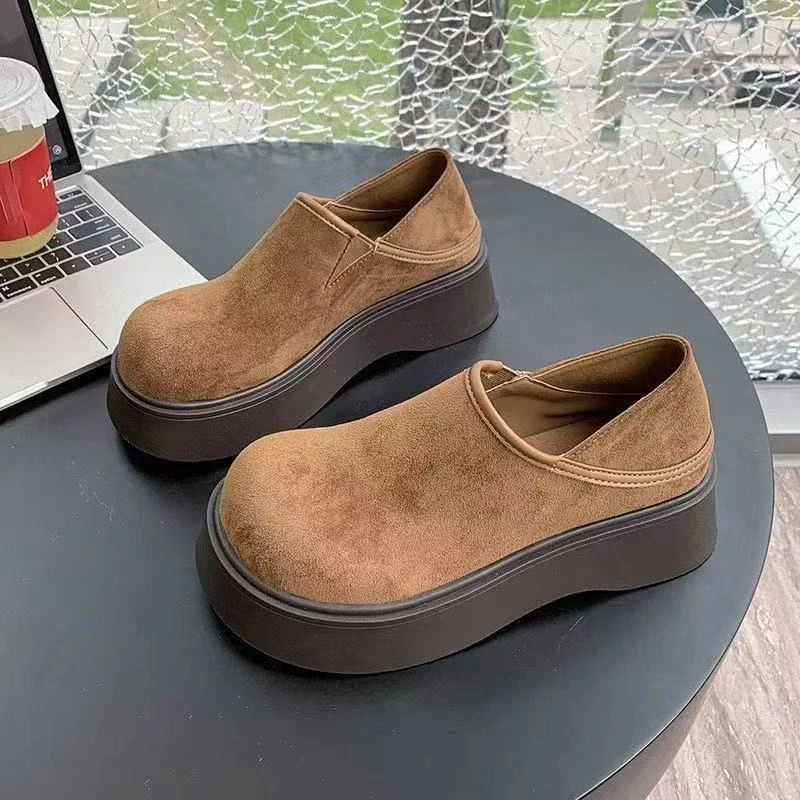 增高厚底勃肯鞋女2025春季新款两穿一脚蹬鞋休闲百搭博肯单鞋