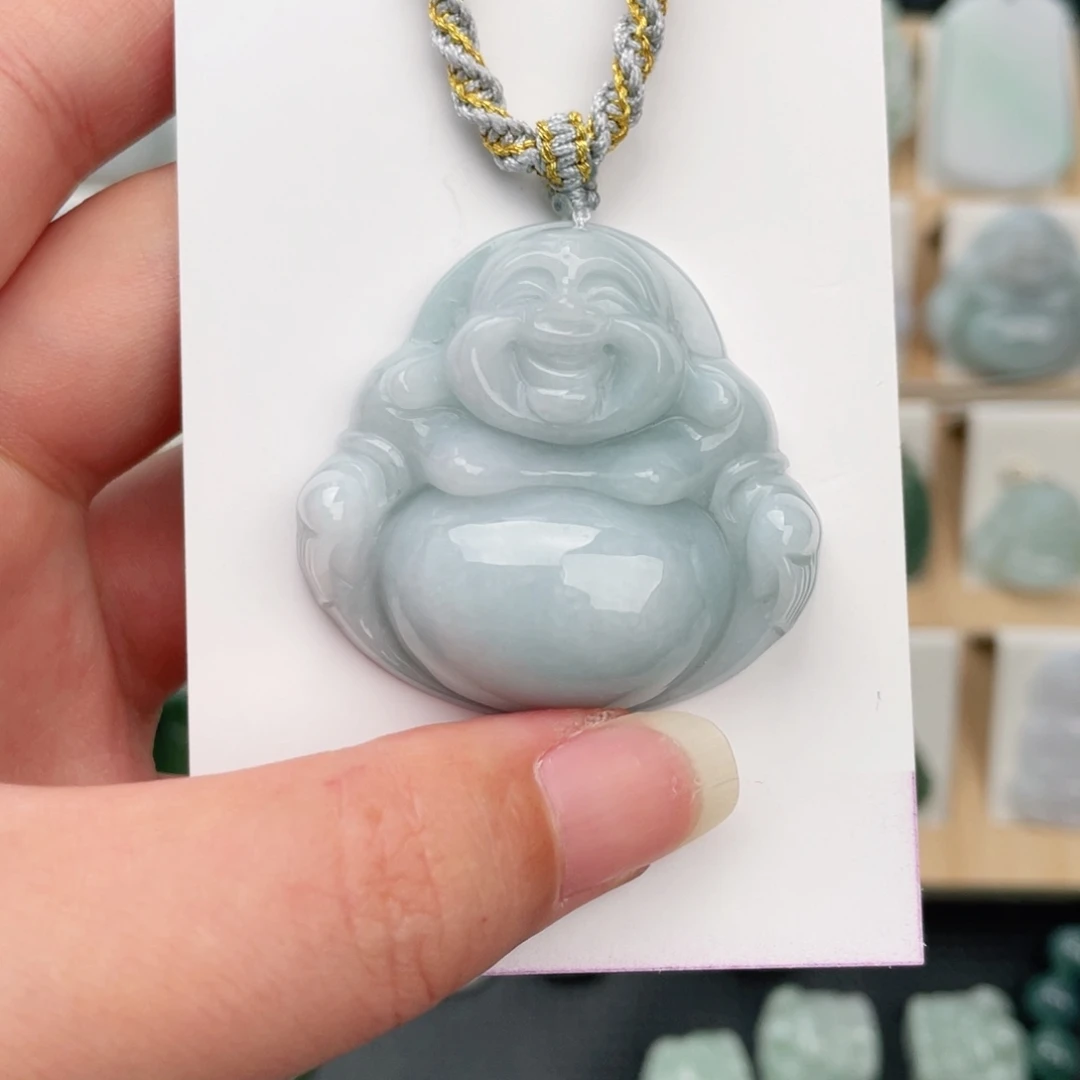 翡翠未镶嵌颈饰佛公