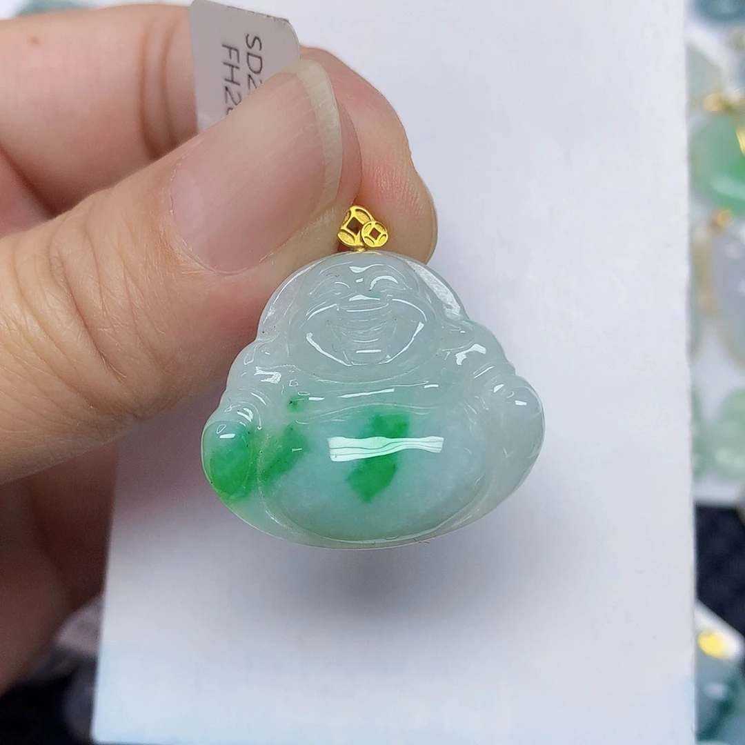 翡翠18K金镶嵌颈饰24567889