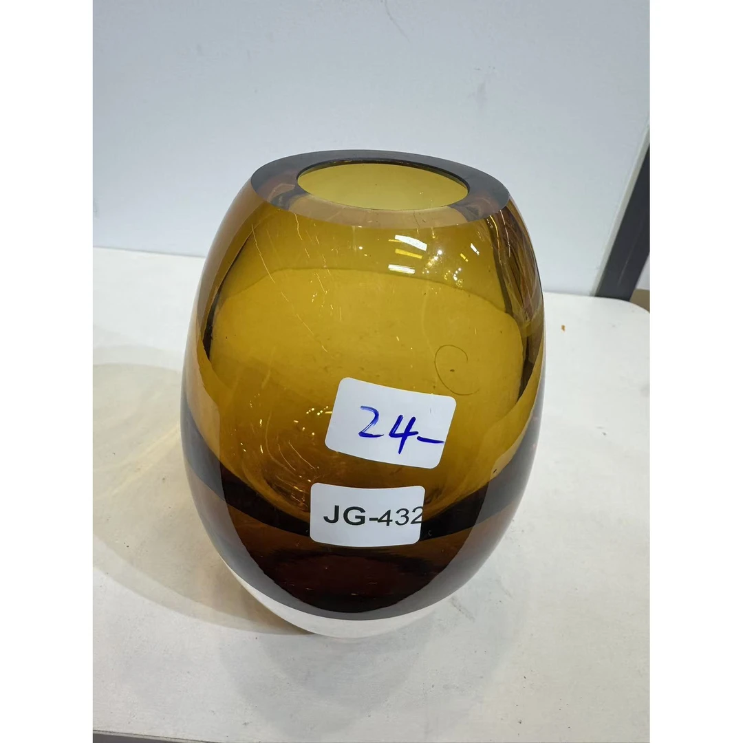 JG-432简约现代琉璃花瓶客厅餐桌插花艺术摆件