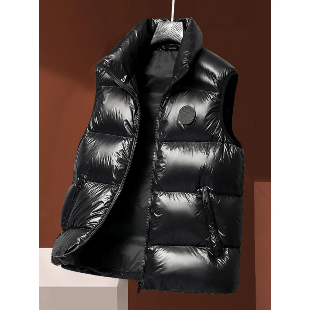 85白鸭绒厚款马甲高充绒高蓬松新男士防风保暖立领休闲羽绒服马甲