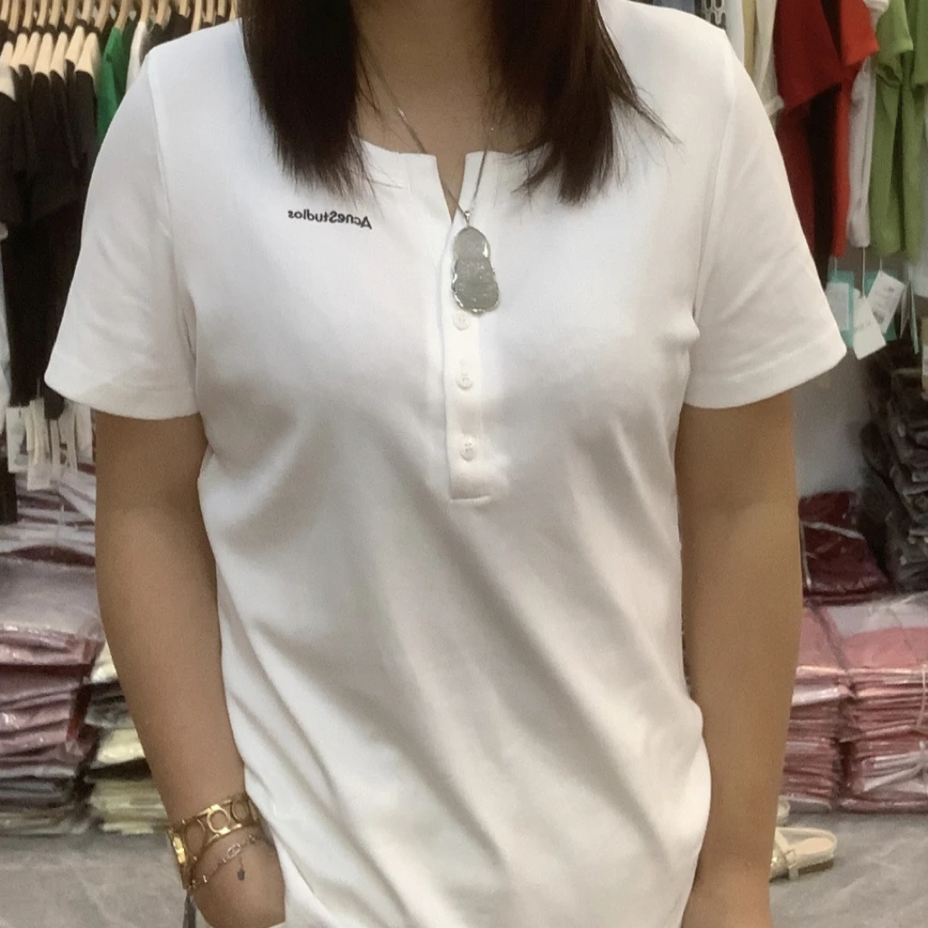 杂志风T恤女士套装森系运动休闲ol短袖千金风极简风M15217#