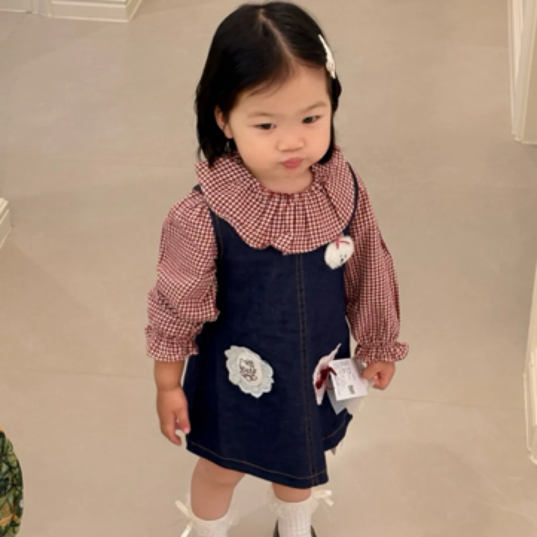 【下单+备注编码】2025女宝秋款童装装奶小西夹心糖丸纸女童秋装