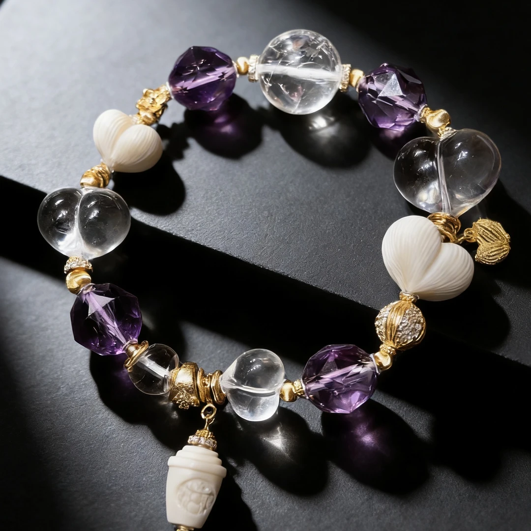 【业耶】屁桃切面紫水晶手链