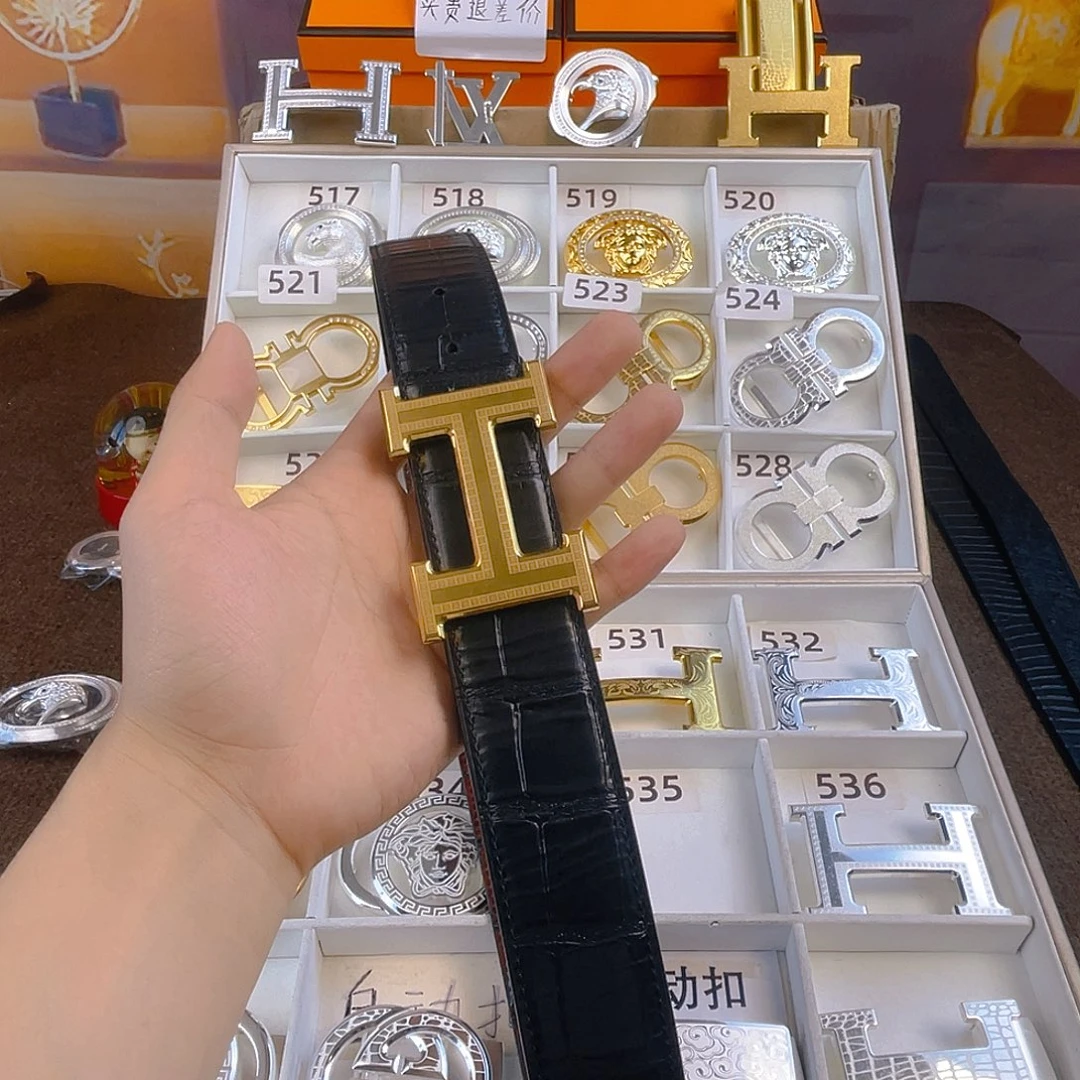 105牛皮➕金纹h扣头