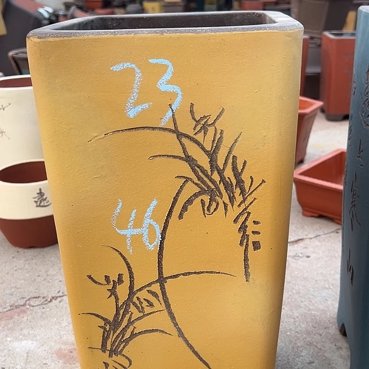 阳***童紫砂花盆，透气花盆