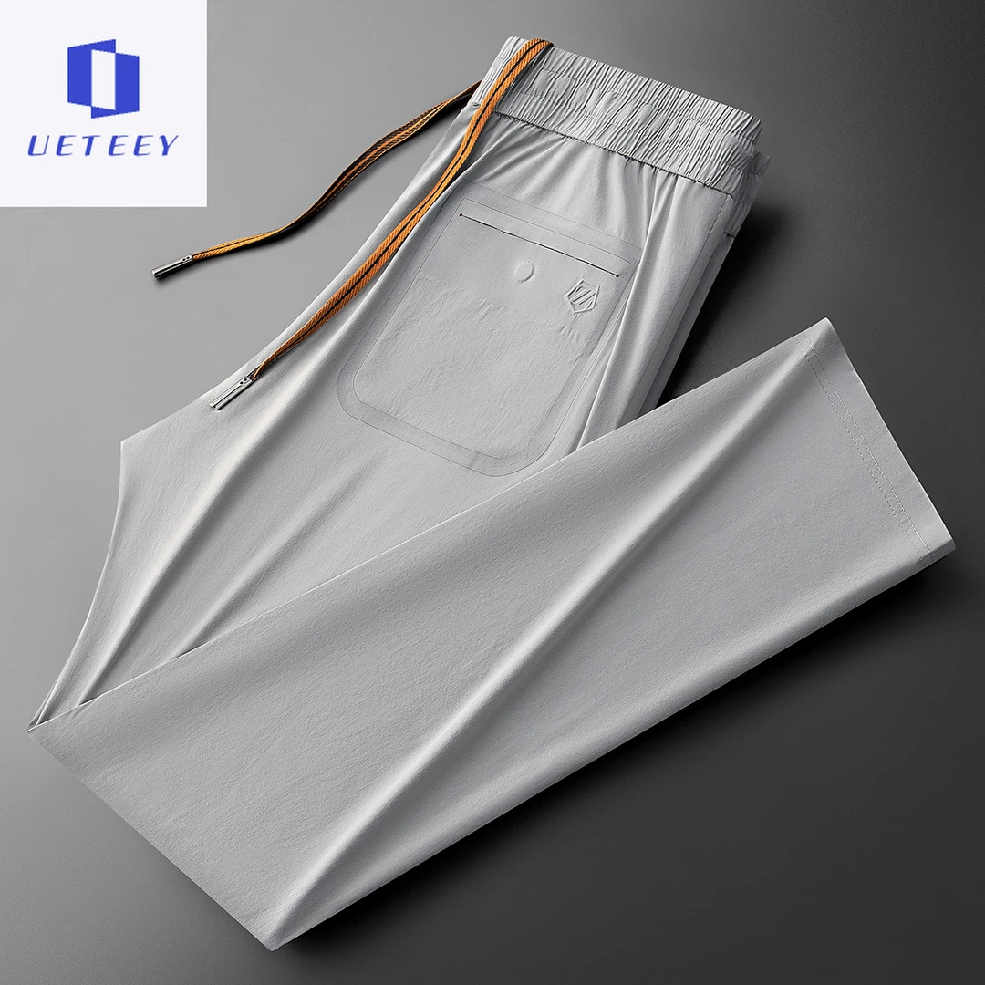 夏季高端速干冰丝卫裤灰色休闲裤男款新款男士运动裤裤子男款夏季