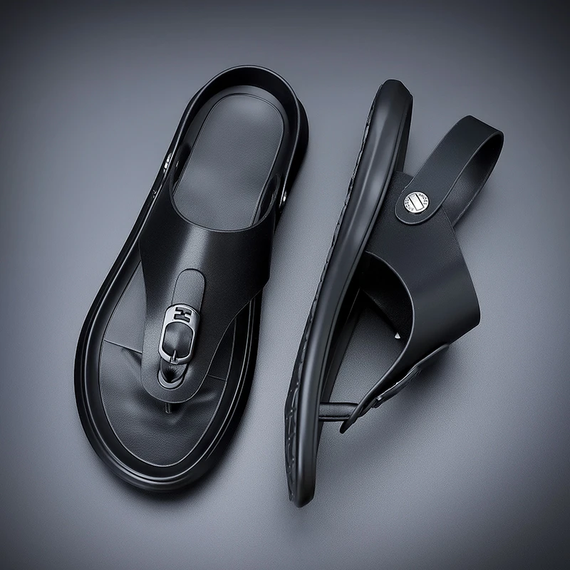 法菲欧2025夏季凉鞋男韩版百搭夹趾防滑开车鞋两用防水软底凉拖鞋