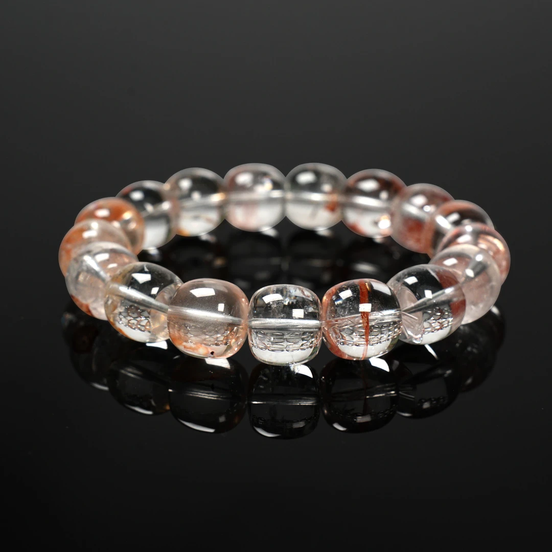 Z889 锦鲤胶花直切水晶手串 多样性发其一