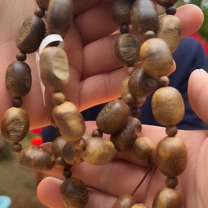 沉香手串白棋瘤疤多圈48克一物一发