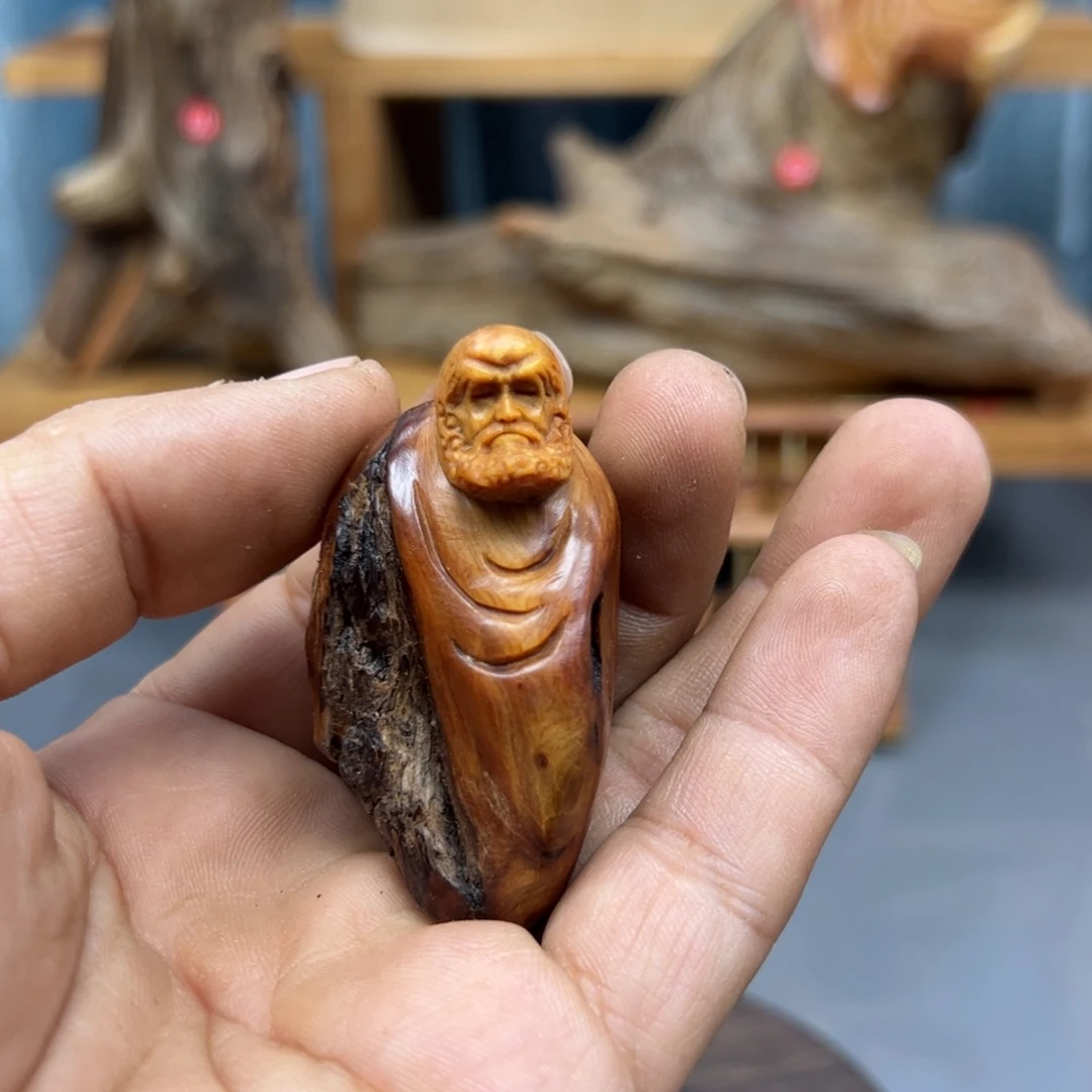 林***肆木崖柏木摆件手把件