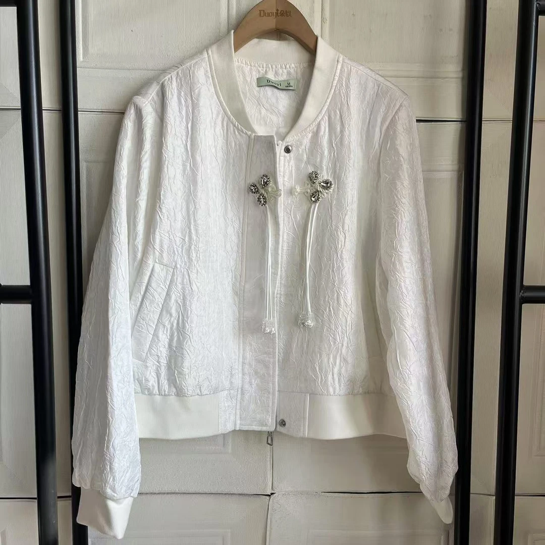 朵以2024春季新款国风新中式棒球服宽松短款外套女39DC431067