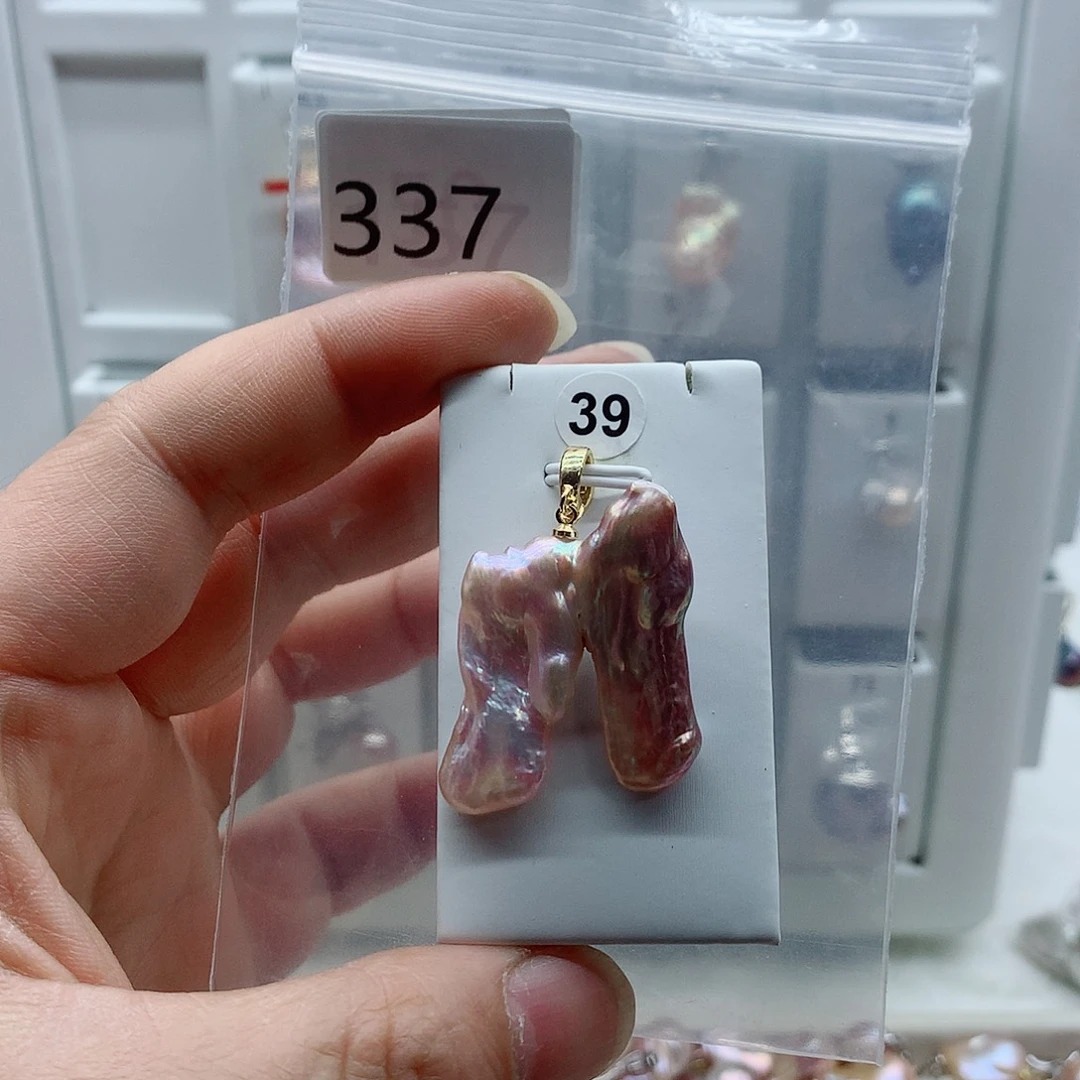 合金吊坠(不含链)淡水珍珠