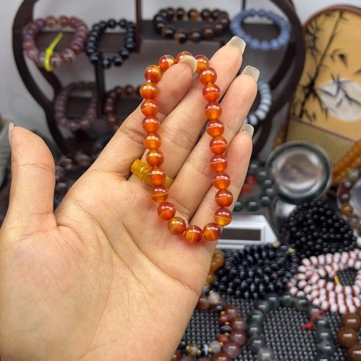 一***心玛瑙/玉髓未镶嵌手链