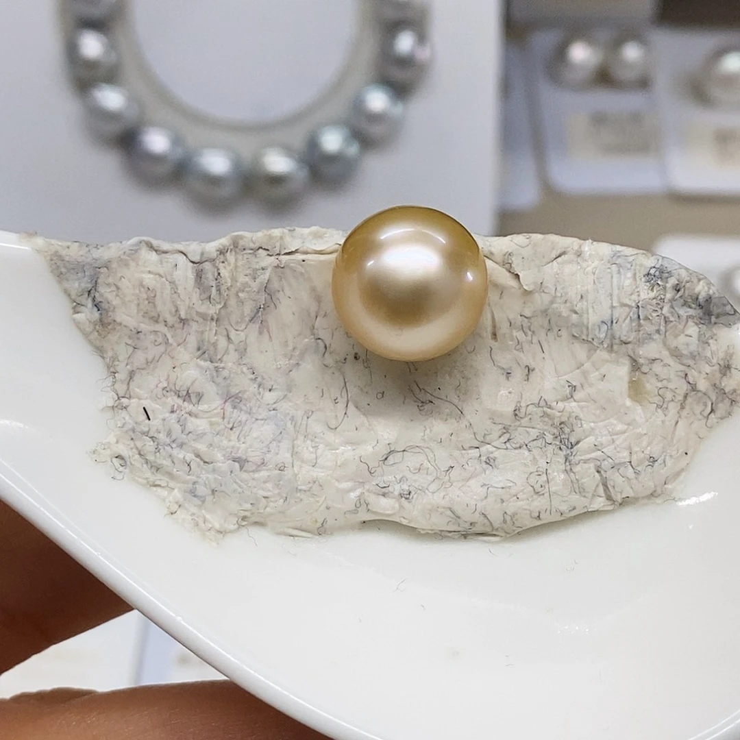 未镶嵌12➕金珠馒头单颗特价不退换海水珍珠