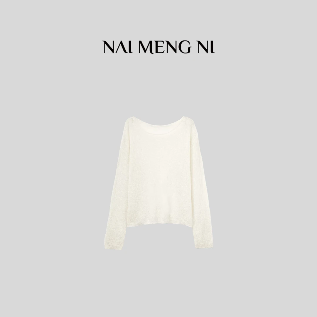 【晚晚】26RR80589【专柜】轻薄时尚气质显瘦百搭弹力宽松针织罩衫