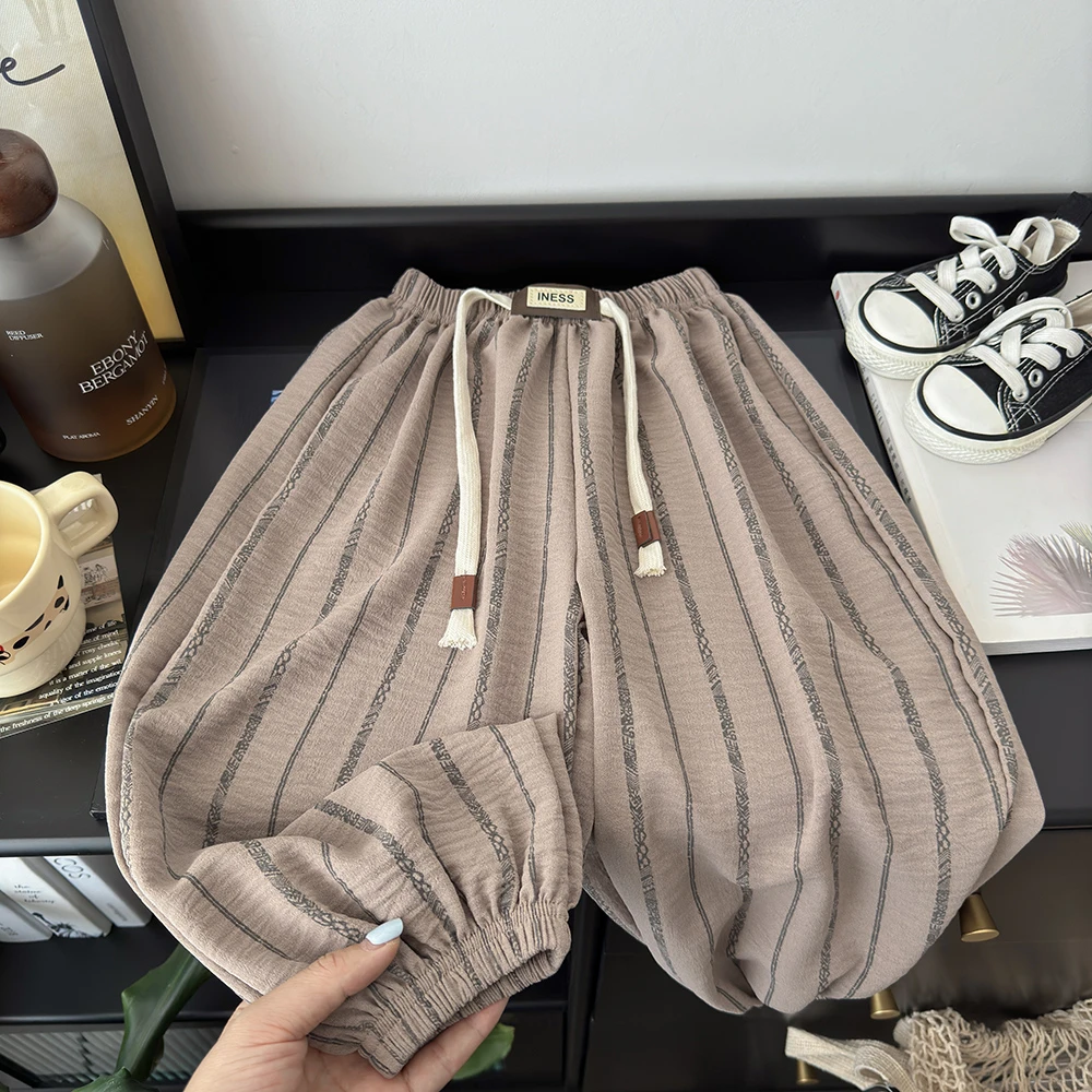 夏季新款防蚊裤儿童韩版休闲宽松灯笼裤男童女童休闲裤宝宝束脚裤