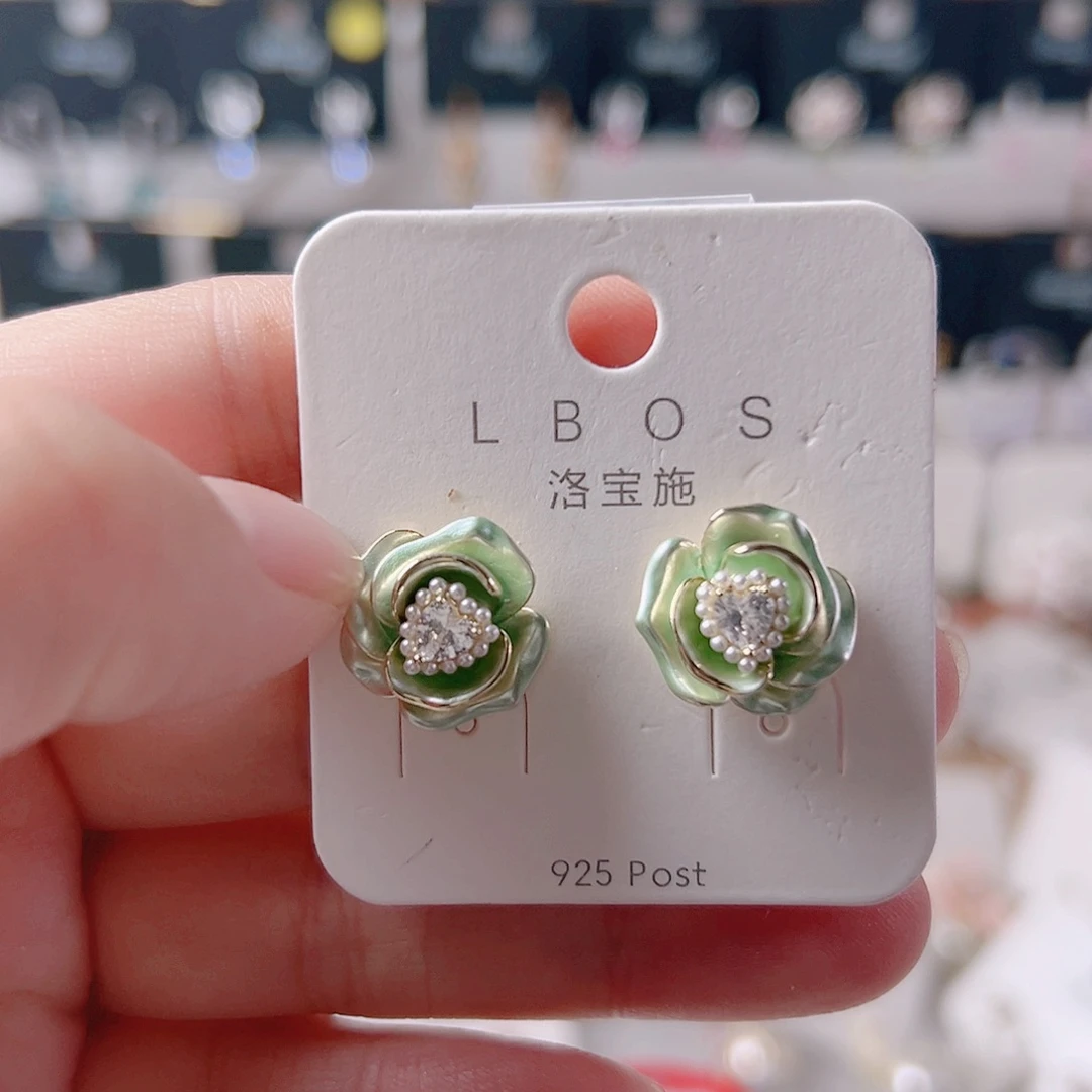 琉璃铁合金合金耳环的