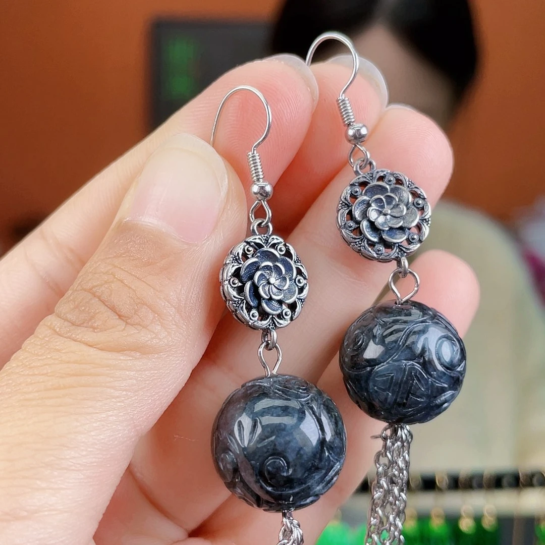 翡翠未镶嵌耳饰饰品