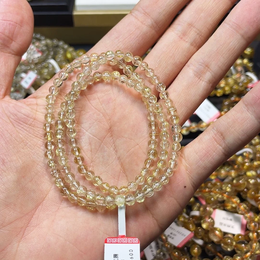 水晶手串未镶嵌金发晶