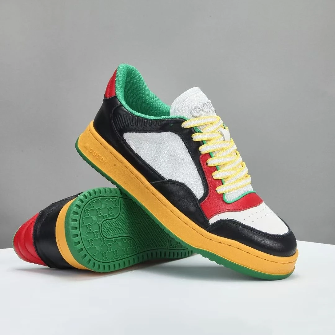 男鞋2024春季新款时尚潮流拼色轻奢板鞋时尚高级感休闲鞋小众板鞋