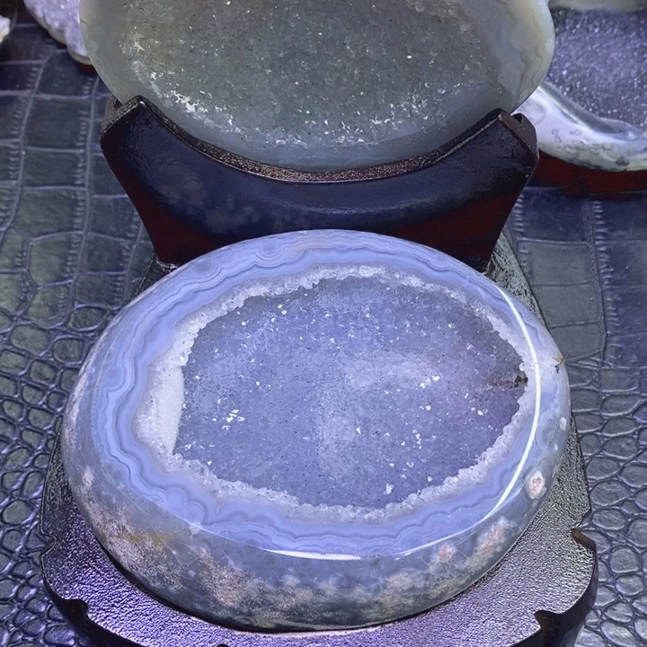 未镶嵌珠宝半成品紫晶雪景盆