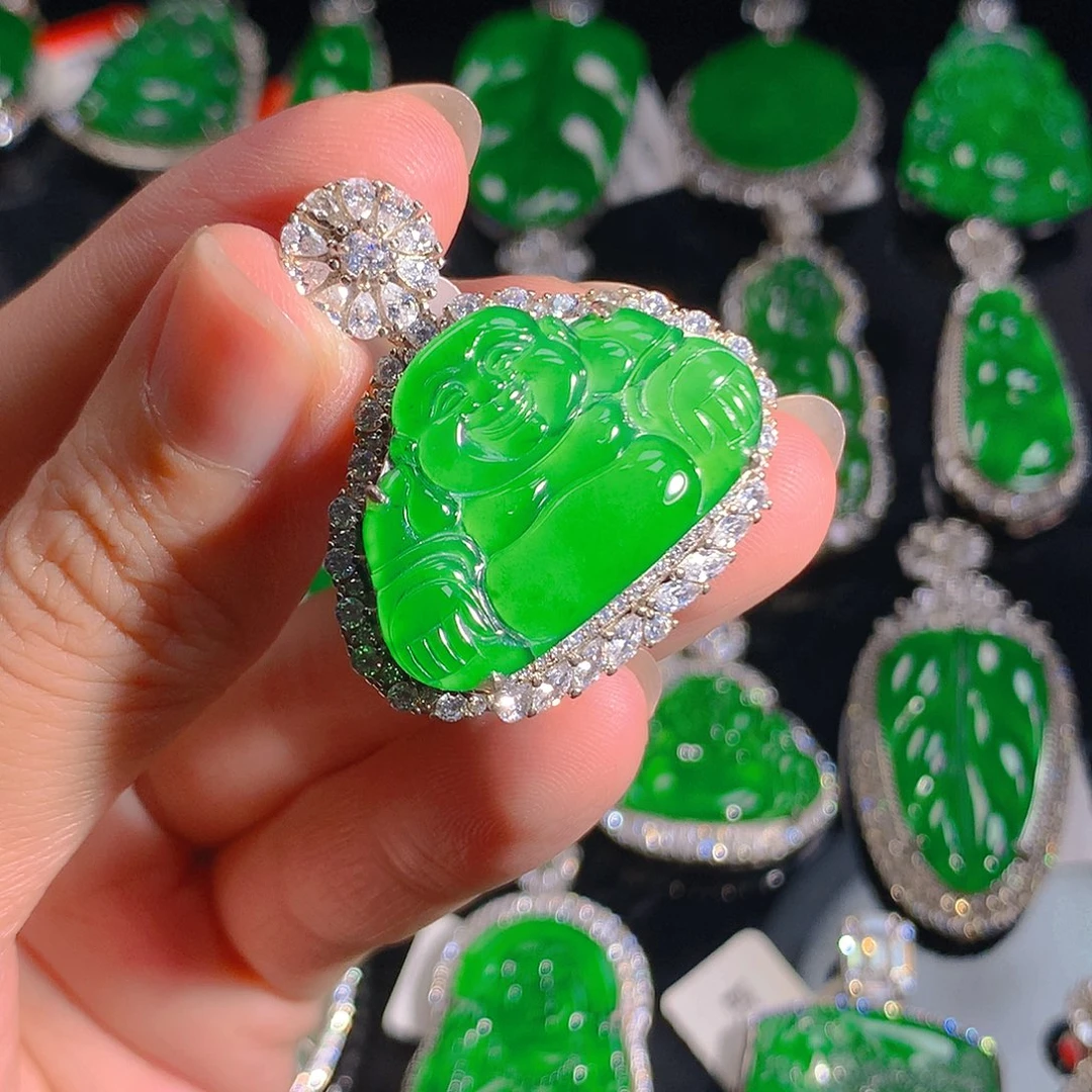 翡翠未镶嵌吊坠(不含链)