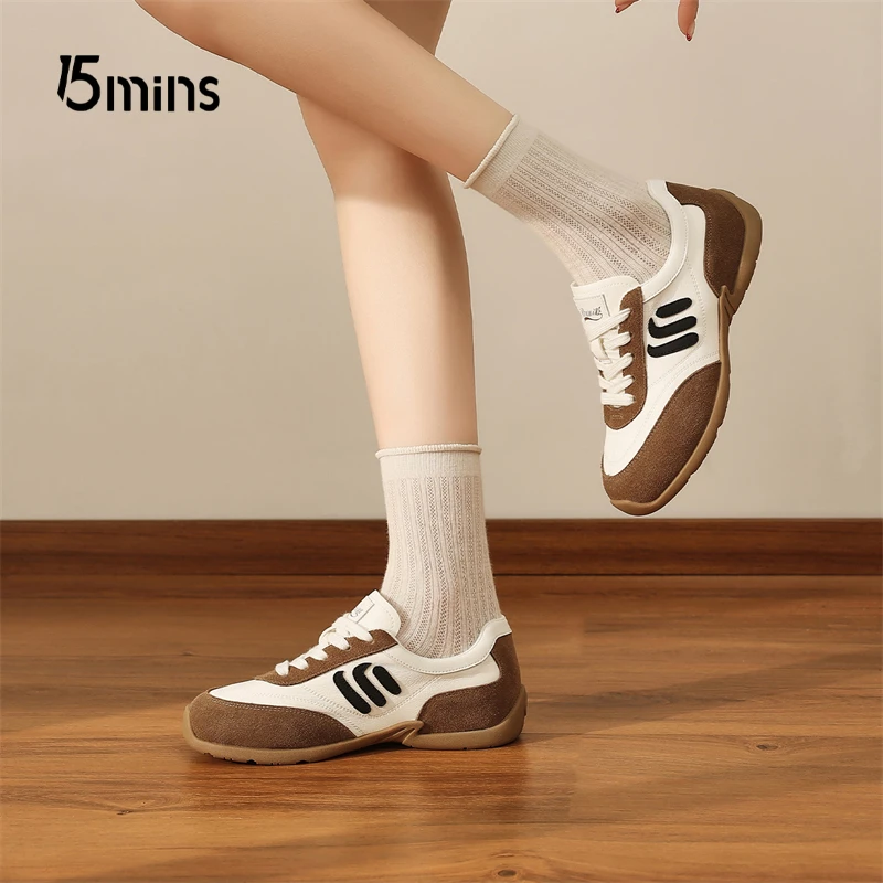 15MINS/15分钟拼色增高德训鞋女阿甘鞋软底舒适时尚休闲运动鞋