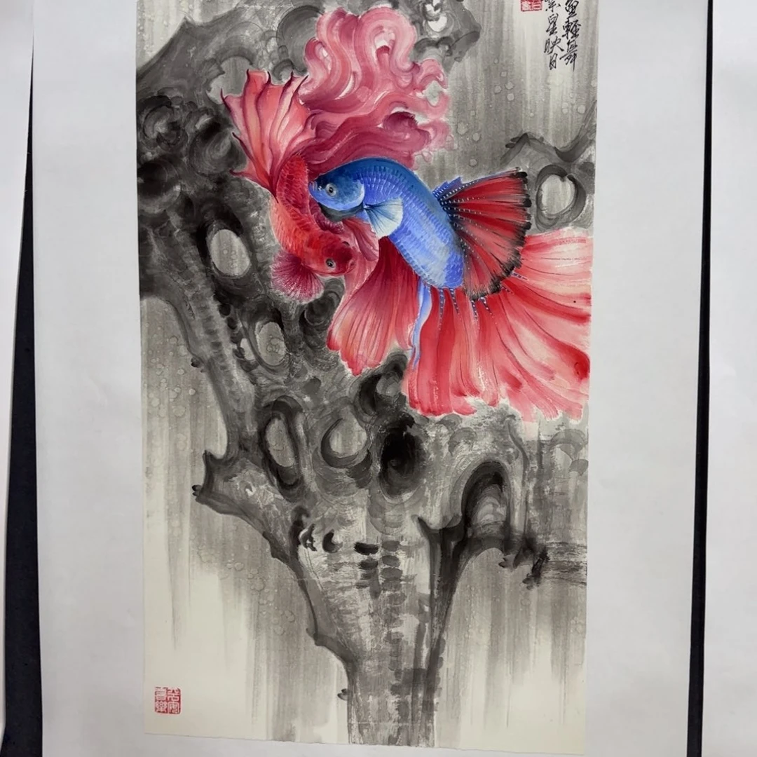 国画人***在高坤二平尺李欣主播
