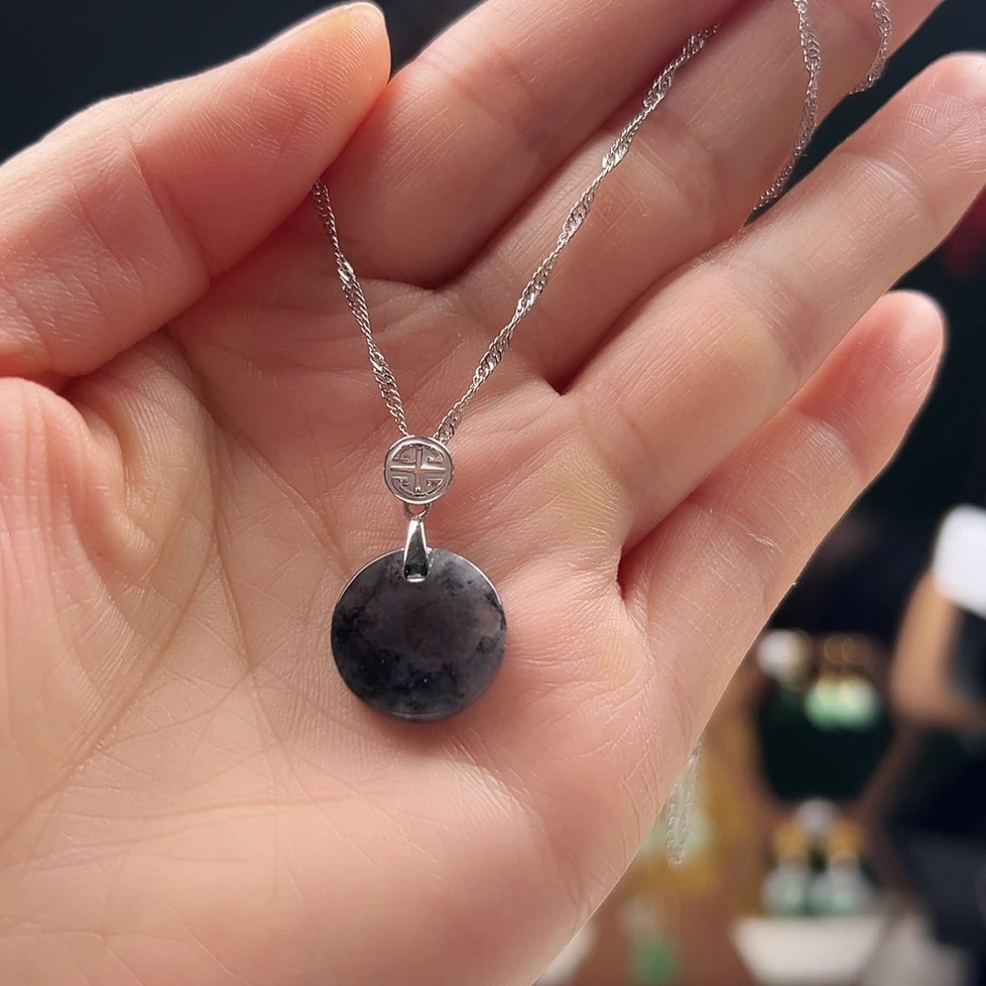 银S925镶嵌翡翠耳饰