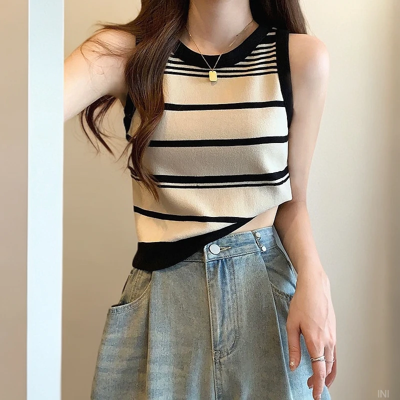 外穿新款无袖上衣打底吊带运动背心2025显瘦短款女夏季内搭修身