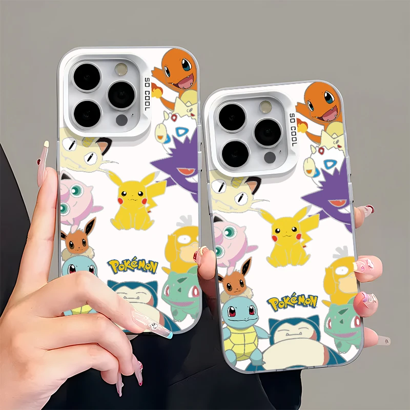宝可梦皮卡丘适用苹果16p/15promax彩银手机壳华为oppo小米14vivo