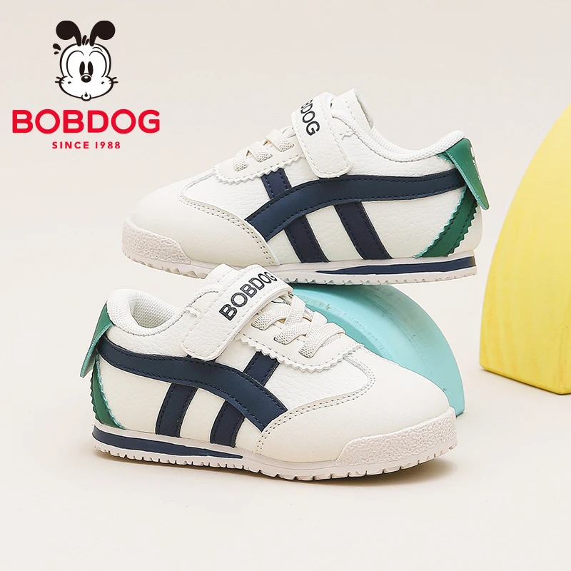 Bobdog/巴布豆男童秋季鞋子女宝宝0-3岁机能学步鞋春秋软底婴儿鞋