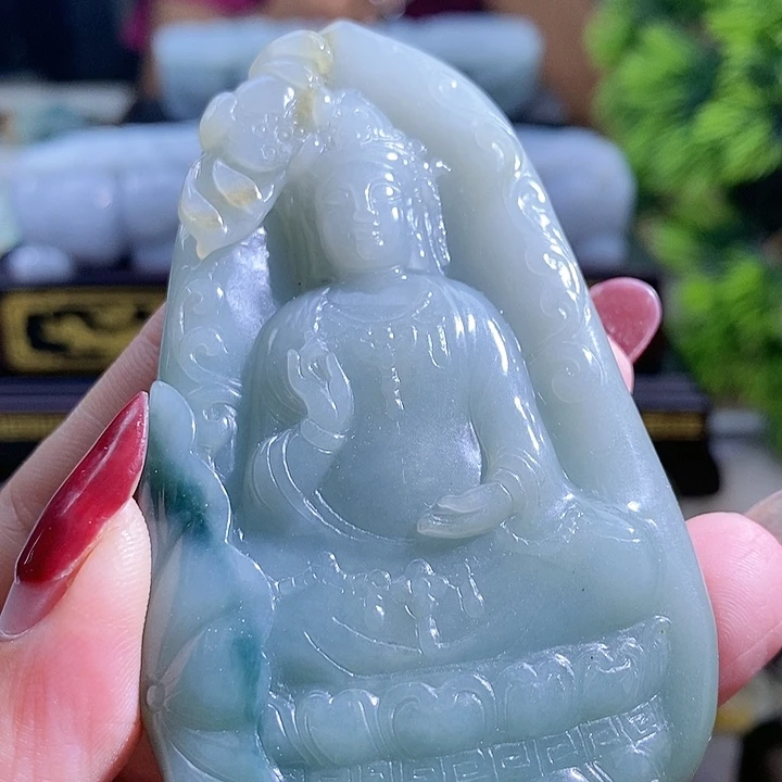 【闪购商品】翡翠挂件未镶嵌观音