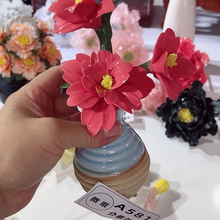 瓷片德化工厂陶瓷手工捏花