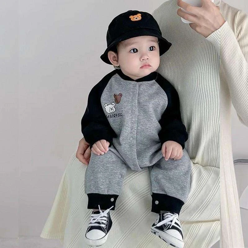 宝宝衣服春秋2025新款哈衣婴儿连体衣春装婴幼儿爬服新生儿外出服