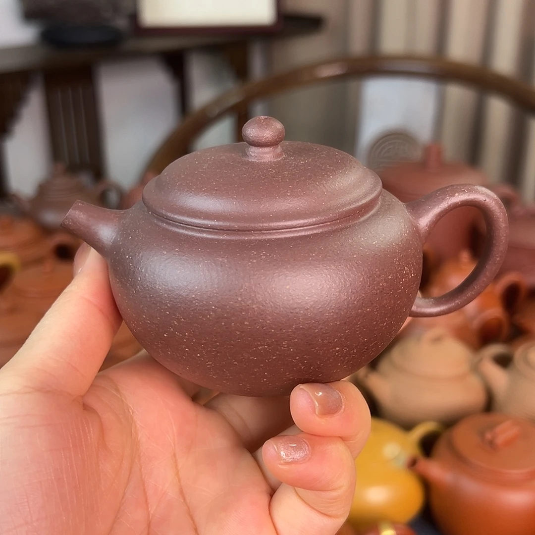 茶壶紫砂紫泥贡珠150cc左右孤品