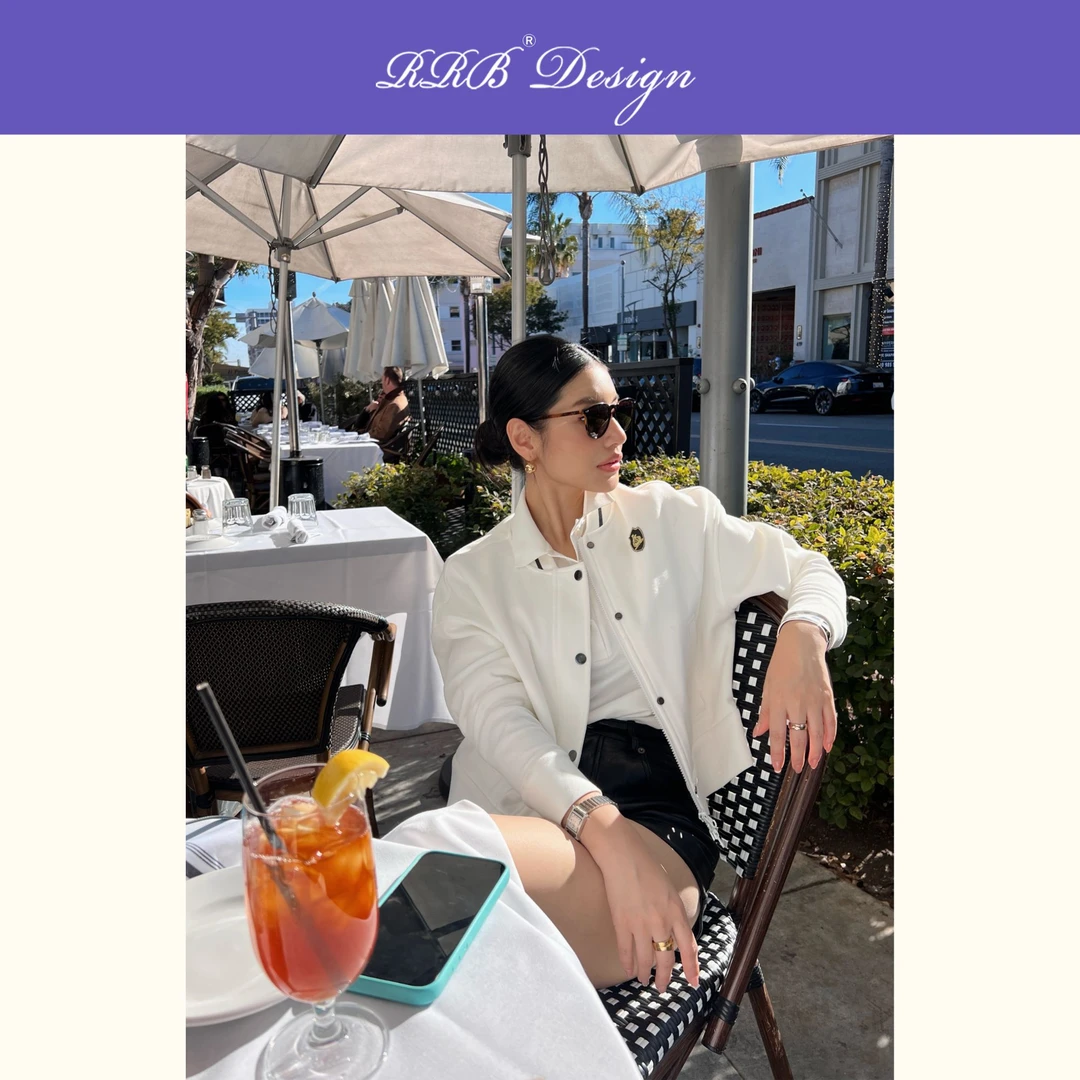 RRB Design「Courtcore夹克」宽松立领撞色设计休闲棒球服外套