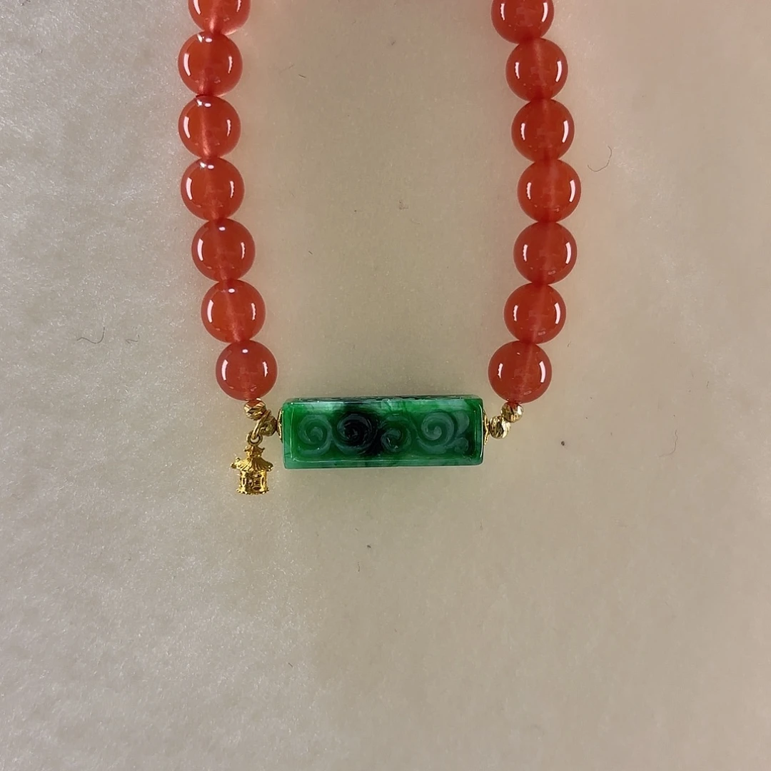 南红玛瑙未镶嵌颈饰