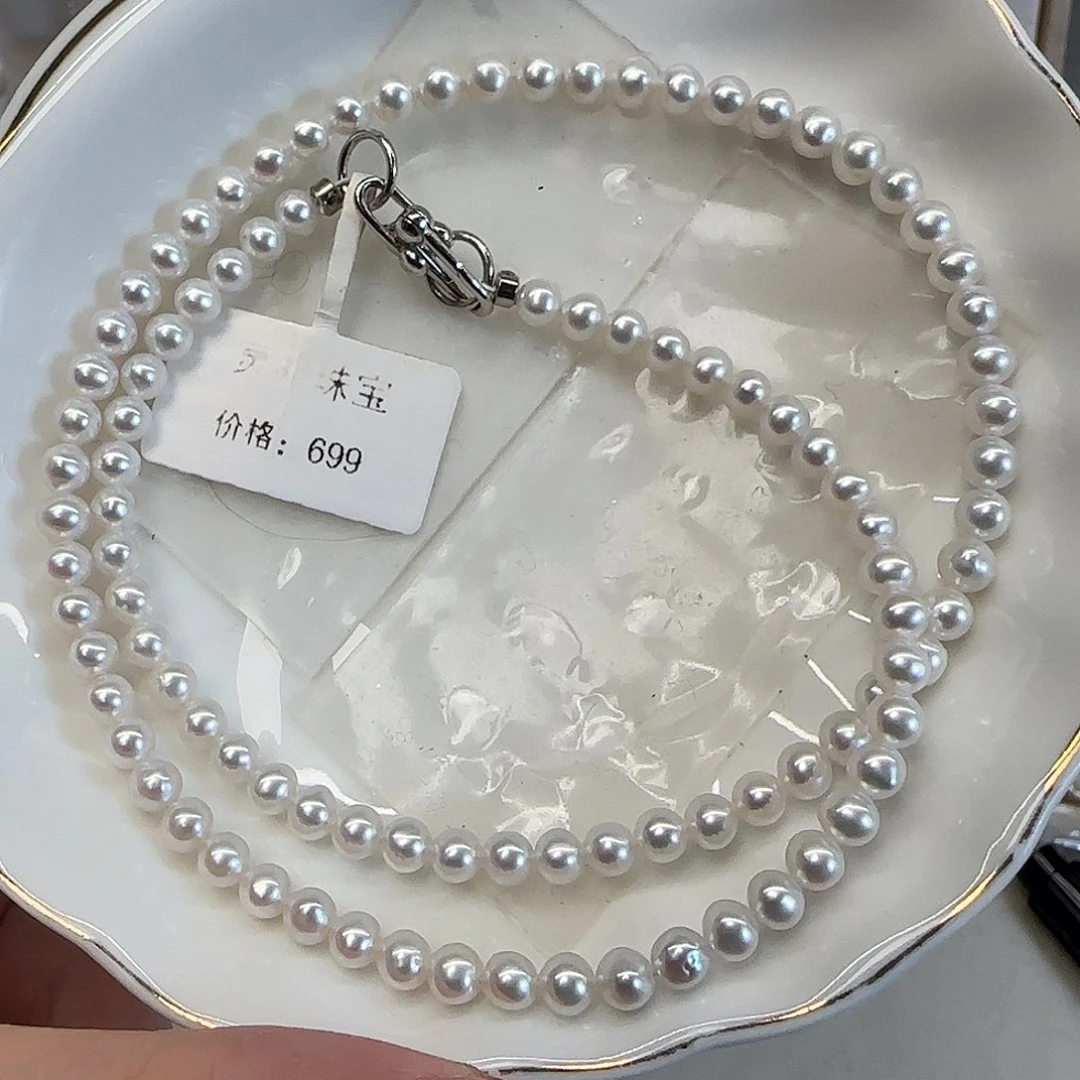 淡水珍珠颈饰银S925镶嵌二****夜