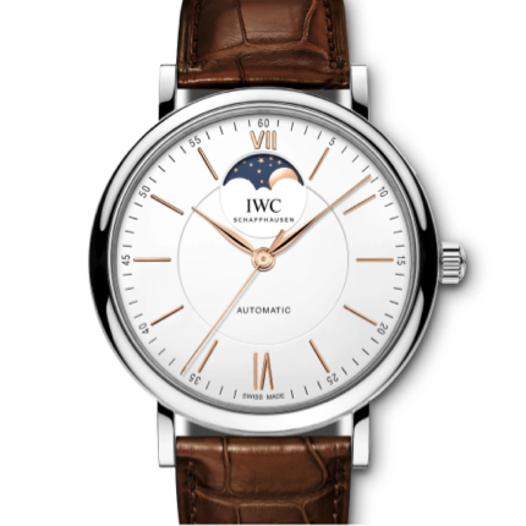 99新 IWC/万国 波涛菲诺系列男士机械/当头月/21年全套/40mm