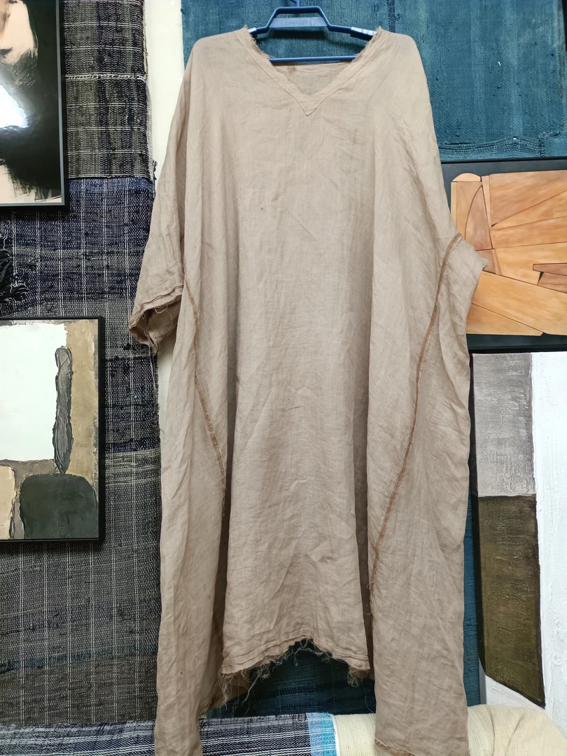 植物染色苎麻裙子（衣长120厘米胸围190厘米）