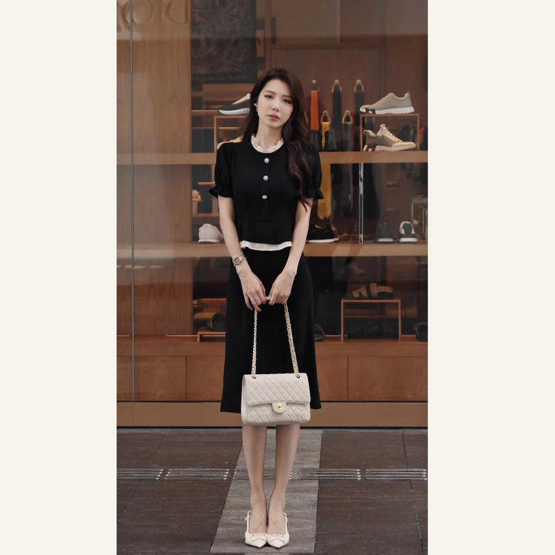 25新醋酸夏季气质时尚休闲法式轻奢薄款连衣裙Y11