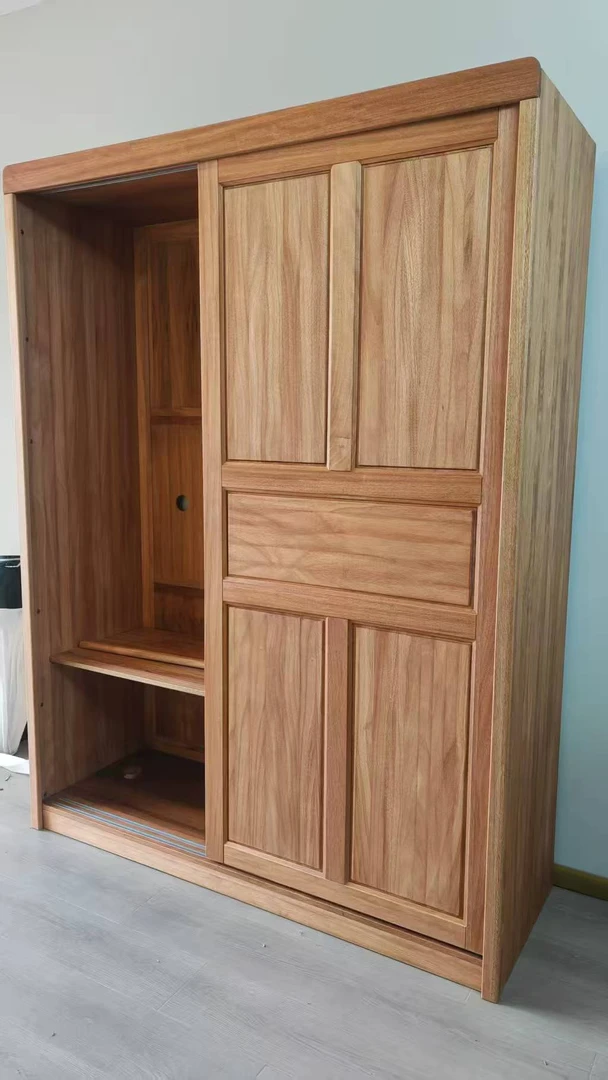 奥古曼红檀纯实木推拉门衣柜储物柜组合柜功能柜收纳柜